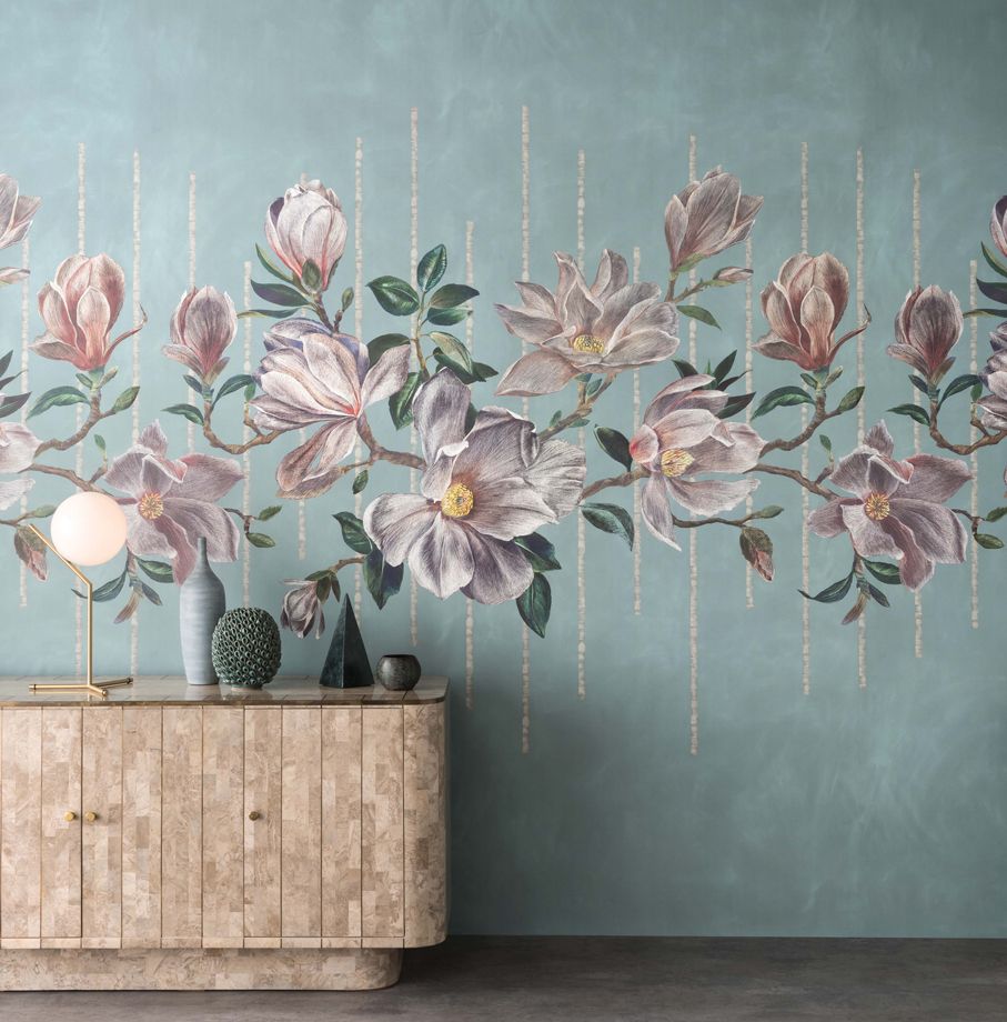 Magnolia Frieze' Wallpaper, Folium by Osborne & Little - Zaira Collection  Furniture